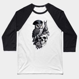 Great Horned Owl Baseball T-Shirt